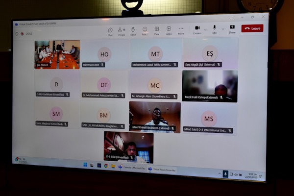 COMSATS University Islamabad Hosts Virtual Focal Person Moot of D-8 NPRI