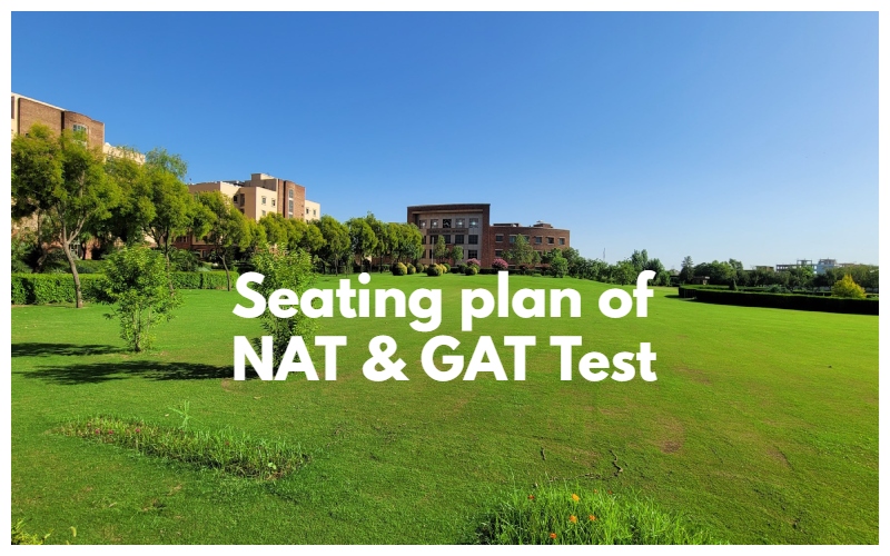 Seating plan of NAT & GAT Test
