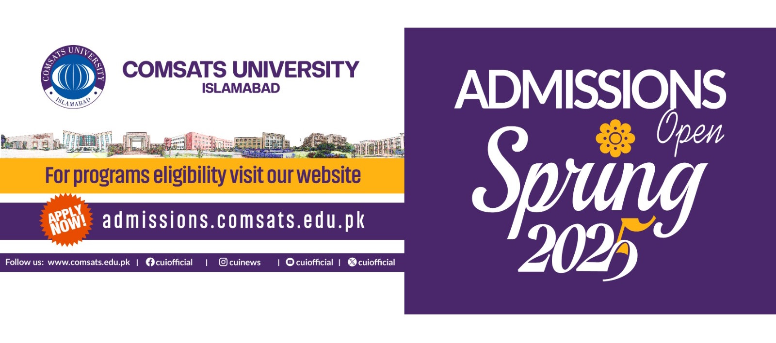 Admissions Open Spring 2025